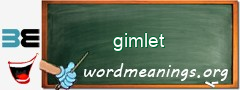 WordMeaning blackboard for gimlet